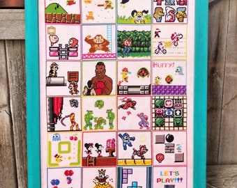 NES SAL 2017 - Complete Digital Video Game Sampler Cross Stitch Pattern