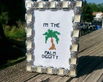 The Palm Diggity - Nature Counted Cross Stitch Pattern Download