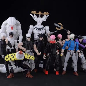 Low Poly Polygon 3D Printed Dynamic Figurines - Sukuna Gojo Satoru Toji Yuji Yuta Jujutsu Kaisen JJK
