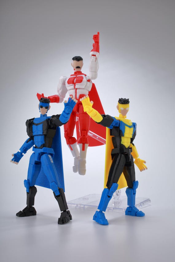 Janxyv Titan 13 Action Figure,Lucky Robo 13 Action Figure T13 Action Figure 3D Printed Multi-Jointed Movable, Nova T 13 Action Figure Dummy 13 Action Figure Toy(Blue