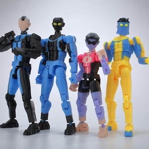 Low Poly Polygon 3D Printed Dynamic Figurines - Oliver, Phantom Mark, Allen the Alien, Immortal, Rex Splode, Conquest
