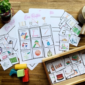 Tagesrhythmuskarten und visueller Stundenplan, Homeschool, Lehrmittel