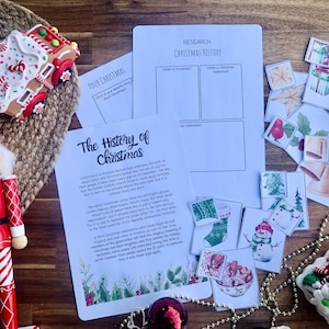 Christmas Unit Study, Homeschool Educational Resource, Curriculum, Morning Basket, Nature Study, Unit Study Pack, Activity Pack