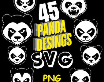 45 Super cute fluffy pandas designs PNG, 300 DPI transparent background, animals, forest, furry, bandit, bamboo