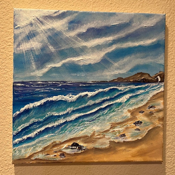 Ocean Waves, Acrylic painting on canvas