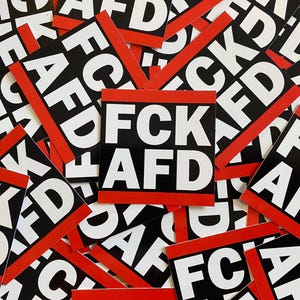 100x FCK AFD Aufkleber/Sticker 5,2cm x 5,2cm