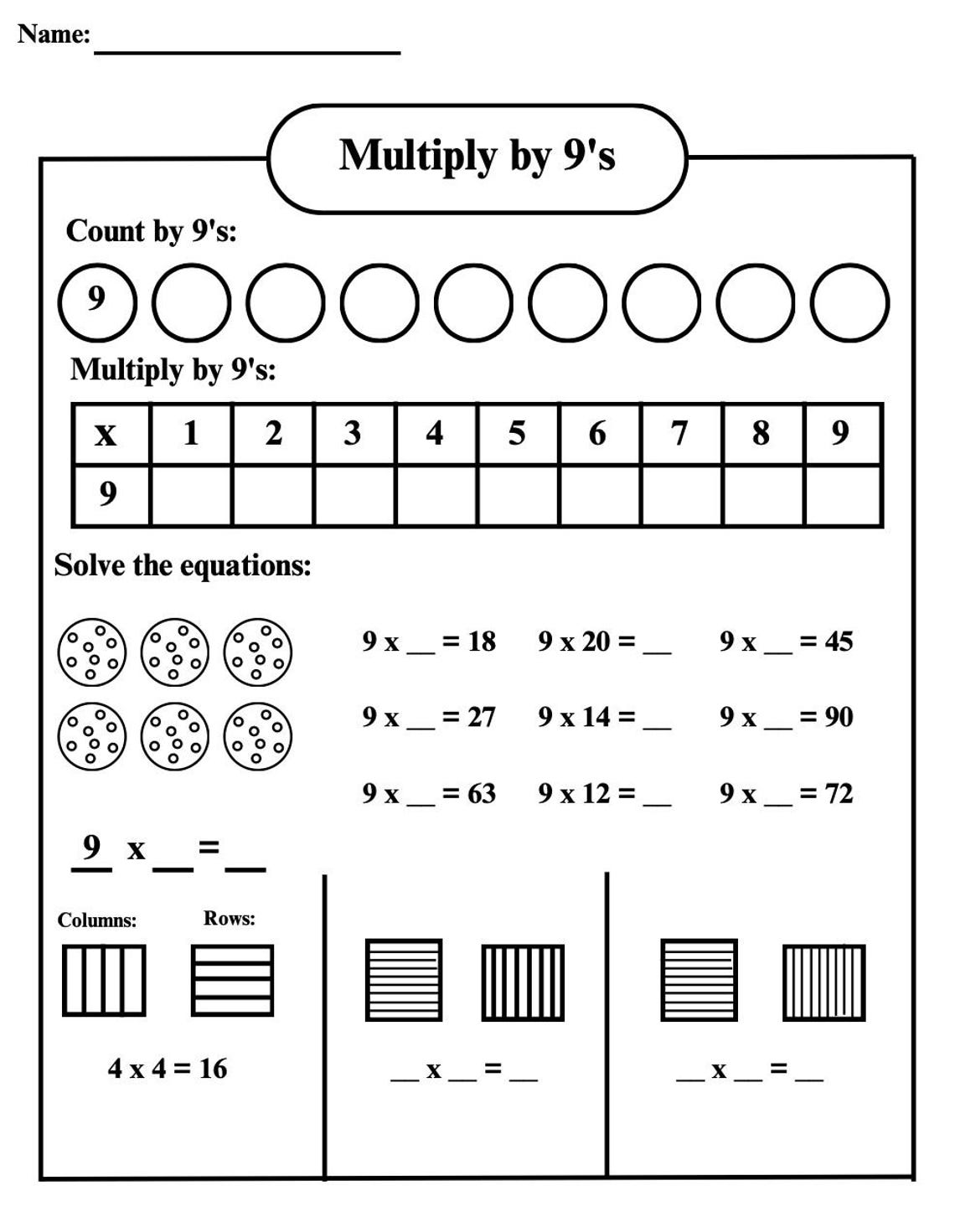 Multiplying Numbers 2-9 | Printable Multiplication Worksheet | 3rd ...