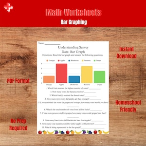 Bar Graph Worksheet | Data Collection and Graphing Activity | Read and ...