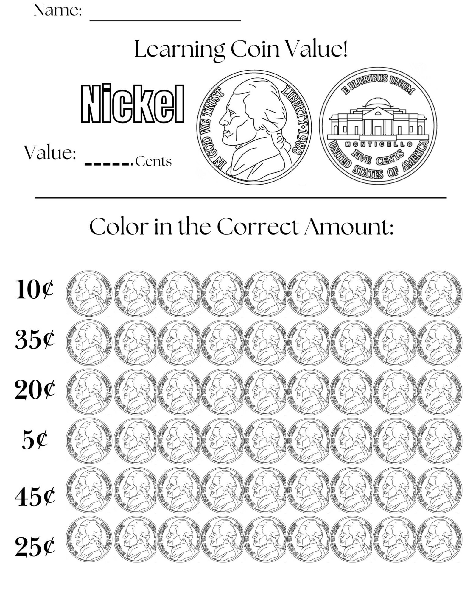 Counting Money Worksheet Bundle | Learning Coin Value | Back to School ...