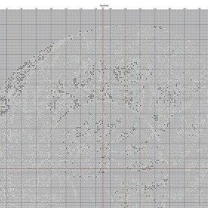 May include: Black and white pixel art design of a bird with a long beak and a round head. The bird is facing the right side of the image. The design is on a white background with a grid pattern.