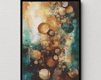 Abstract Bubbles Cross Stitch Pattern | Effervescent Design (Digital Download)
