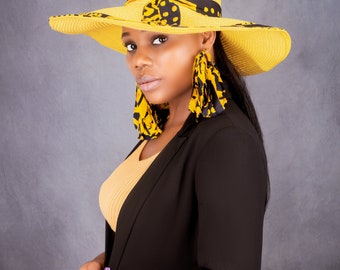 Ankara Sun Hat/Summer Hat/ Ankara Sun Visor/Beach Hat for Women