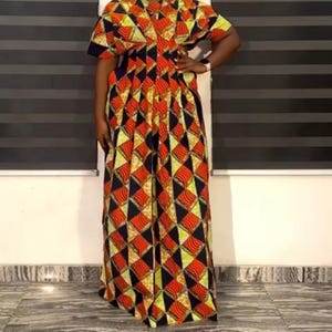 Adenike African Print Maxi Dress Ankara Dress