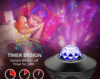Starry Night Sky Projector Lamp for Kids Room - Soothing Galaxy Light, Sky Simulation LED Lighting, Bedroom Night Light with Multiple Modes.