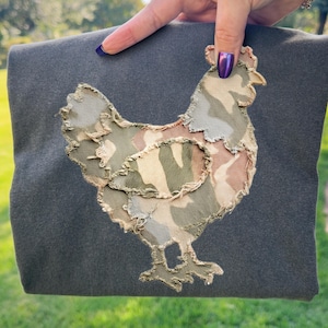 Pollo camuflado PNG, gallo de patchwork falso, diseño de sublimación (descarga digital)