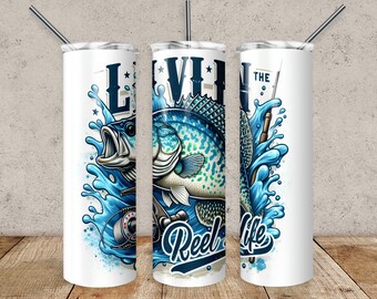 Crappie Fishing Tumbler Wrap: Reel Life Design (Digital Download)