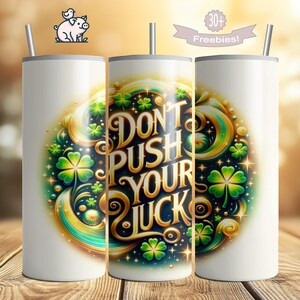 St. Patrick&#39;s Day Tumbler Wrap: Lucky Shamrock Design (Digital Download)
