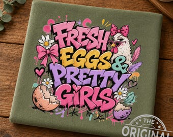 Graffiti Chicken PNG, Fresh Eggs Pretty Girls Design (Digital Download)