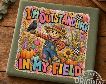 Scarecrow Autumn Harvest PNG Pun | Cheerful Farmer Sublimation Design (Digital Download)