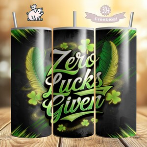 St. Patrick&#39;s Day Tumbler Wrap: Lucky Shamrock Design (Digital Download)