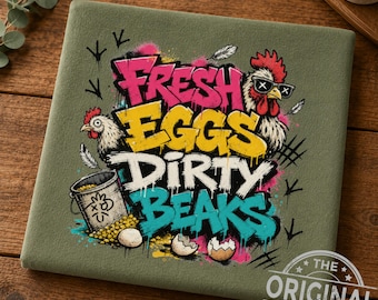 Fresh Eggs Dirty Beaks Graffiti Chicken Art (Digital Download)