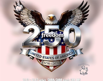 USA 250th Anniversary Eagle Design, Patriotic Semiquincentennial (Digital Download)