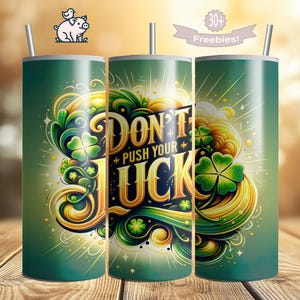 St. Patrick&#39;s Day Tumbler Wrap: Lucky Shamrock Design (Digital Download)