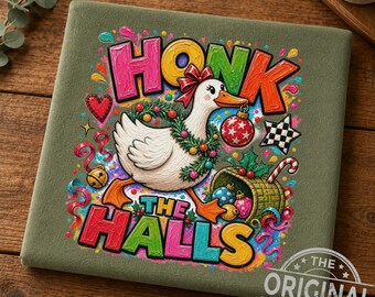 Funny Christmas Duck PNG, Festive Holiday Sublimation Design (Digital Download)