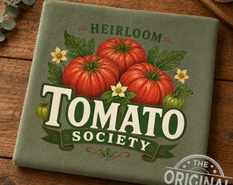 Heirloom Tomato Society PNG | Vintage Botanical Garden T-Shirt Design (Digital Download)