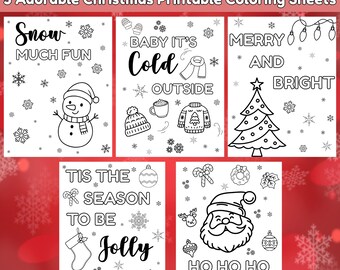 Dibujos navideños para colorear, láminas festivas para imprimir (PDF)