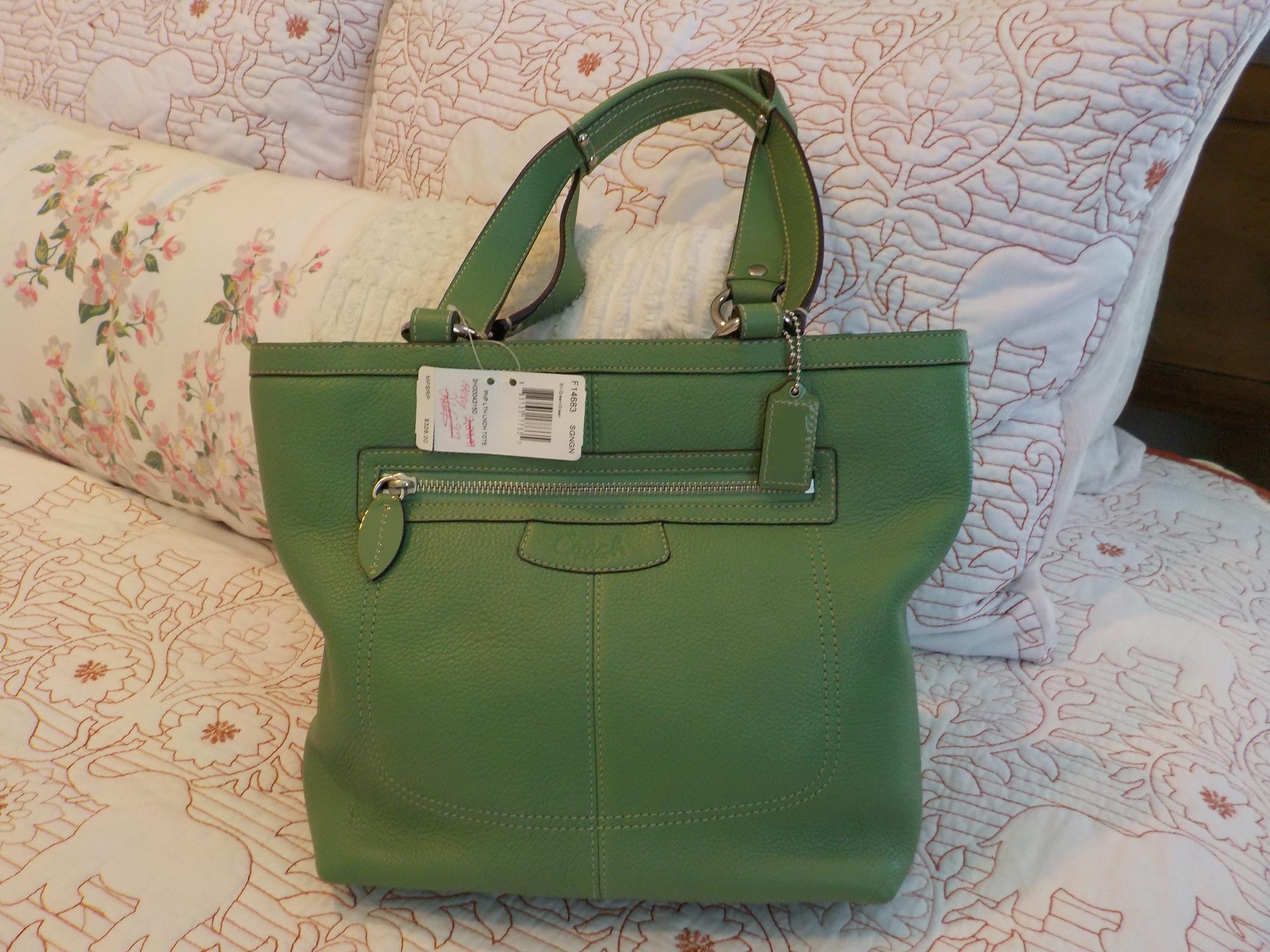 バッグ Vintage Coach Old Leather Tote bag Green Coach Vintage Tote Bag, Yellow and Lime Green | eBay