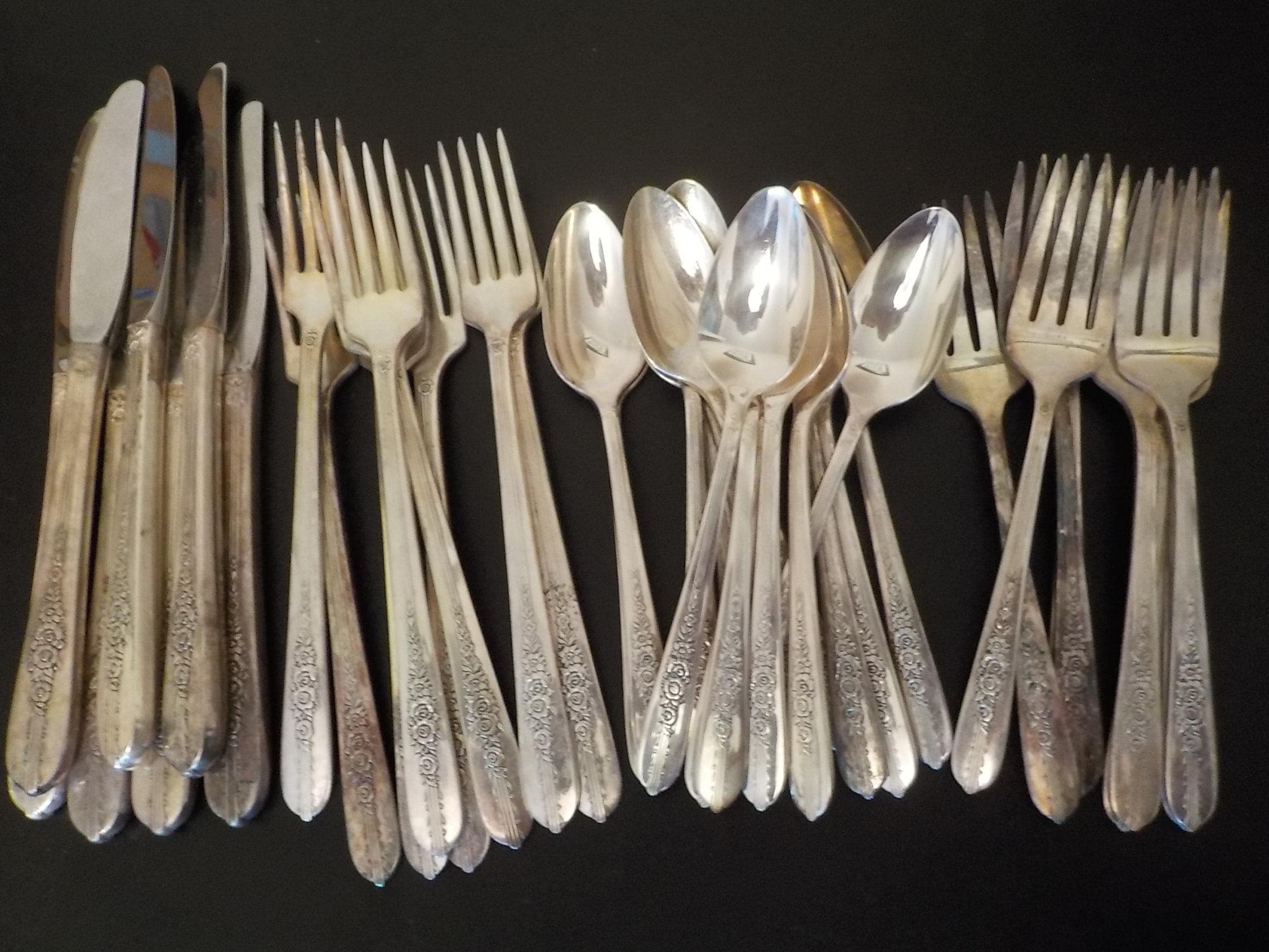 カトラリー(スプーン等) Antique French Silver Spoon & Fork Set French Spoon Fork Antique Set - Etsy