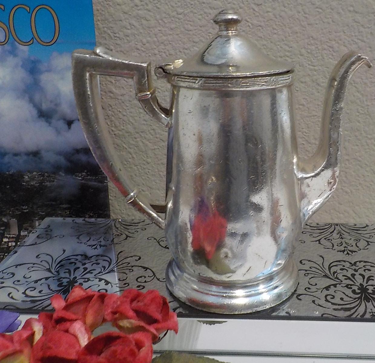 Westchester Country club Hotel silver tea pot Florida soldered silver
