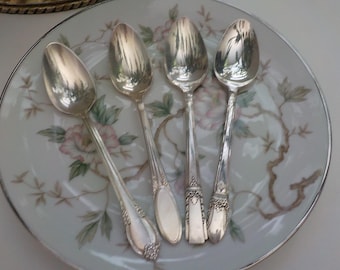 Mismatched vintage silverplate tea spoons dessert spoons Wedding spoons Formal silverplate