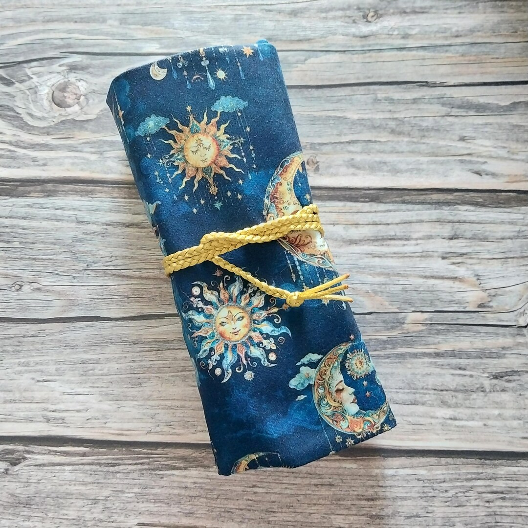 Celestial Sun & Moon Tarot Oracle Deck Wrap Pouch With Pocket - Etsy