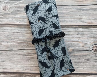 Crows Tarot Oracle Deck Wrap Pouch with Pocket