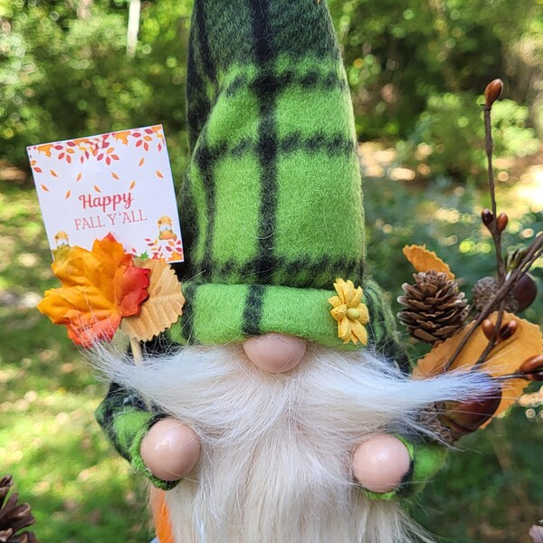 Happy Fall Y'all Gnome