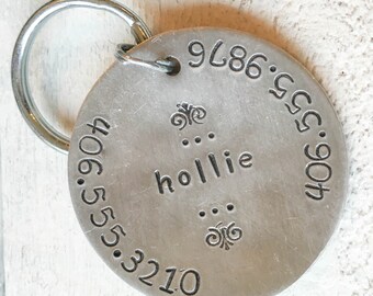 pigs Hand-stamped Metal Pet Tag for dogs The Bad Ass Tag ferrets cats horses