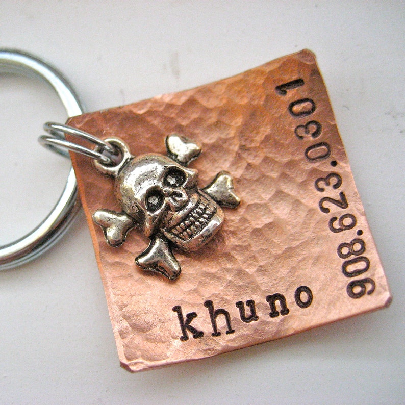 pigs Hand-stamped Metal Pet Tag for dogs The Bad Ass Tag ferrets cats horses