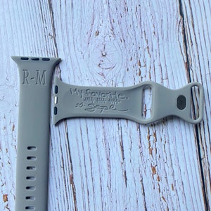 Inscription personnalisée Note manuscrite avec initiales Bracelets Apple Watch Gravure personnalisée Idéal pour un anniversaire, un cadeau de Noël pour elle