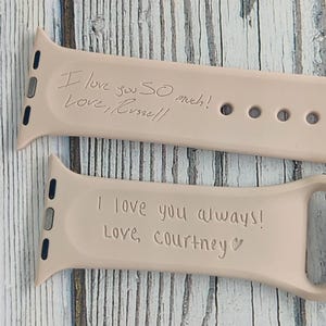 Gravure personnalisée Bracelet Apple Inscription personnalisée Bracelet Apple Watch Cadeau fête des mères Gravure personnalisée Texte personnalisé Maman grand-mère papa papa papa