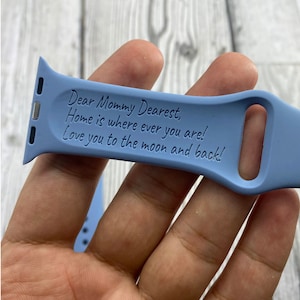 Votre écriture manuscrite Bracelets Apple Watch personnalisés Gravure personnalisée Idéal pour la Saint-Valentin, un anniversaire, un anniversaire, un cadeau de Noël, la fête des mères