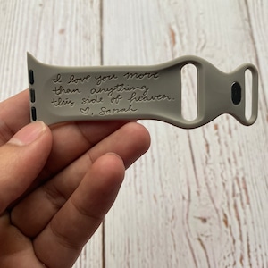 Bracelet sport en silicone pour Apple Watch - Écriture personnalisée gravée à la main - Ultra 38 mm/40 mm/41 mm/42 mm/44 mm/45 mm/49 mm
