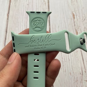 Estad quietos y sabed que yo soy Dios Correa para Apple Watch con diseño de montaña cristiana y religiosa Correas para Apple Watch Regalo perfecto para Navidad y cumpleaños