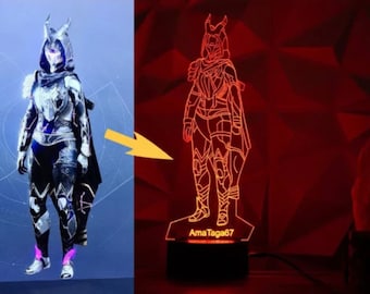 Custom LED Acrylic Desk Lamp Anime Personalized Anime | Gaming Character Cartoon Character LED Lamp Perfect Gift Any Character