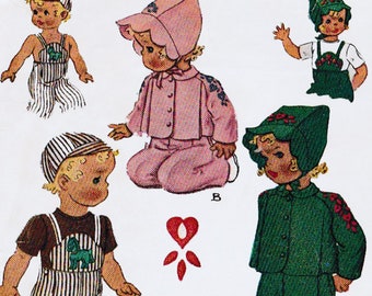 Vintage 1940s Toddlers Play Suit, Overalls, Jacket, Shirt and Hat Sewing Pattern McCall 1139 Childrens 40s Sewing Pattern Size 2