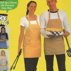 Sewing Patterns for Dummies  Aprons one size - 4 styles Sewing Pattern Simplicity 9565  One Size UNCUT