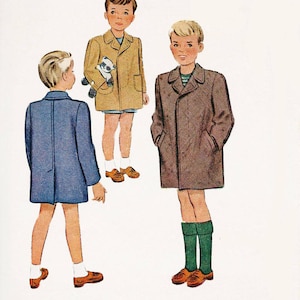 Vintage 1940s WWII Toddler Boy's Coat Sewing Pattern McCall 6188 Size 2 UNCUT