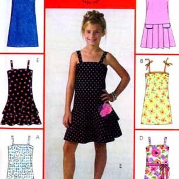McCalls 4767 Girls Flounce skirt SunDress (Size 12-16) UNCUT