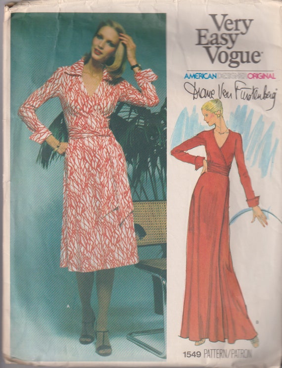 diane von furstenberg wrap dress pattern vogue 1549